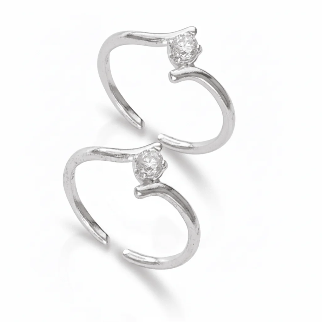 Solitaire Shine Toe Ring - Image 3