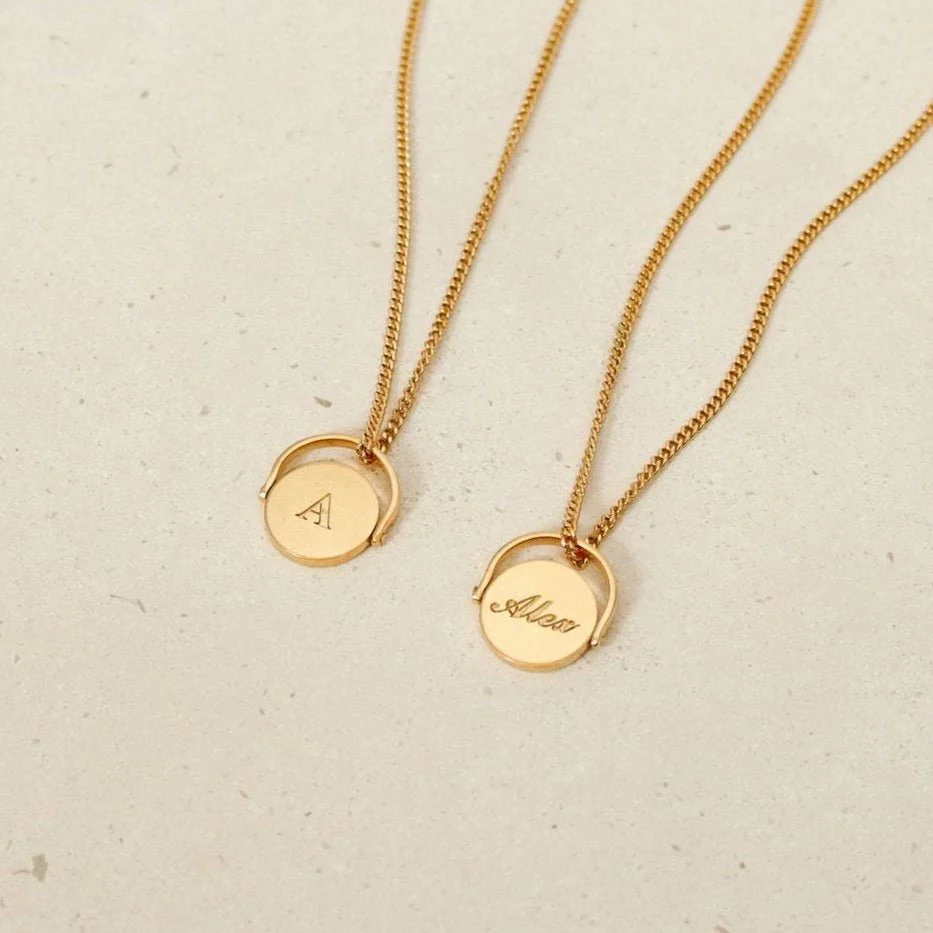 Spinner Letter Necklace