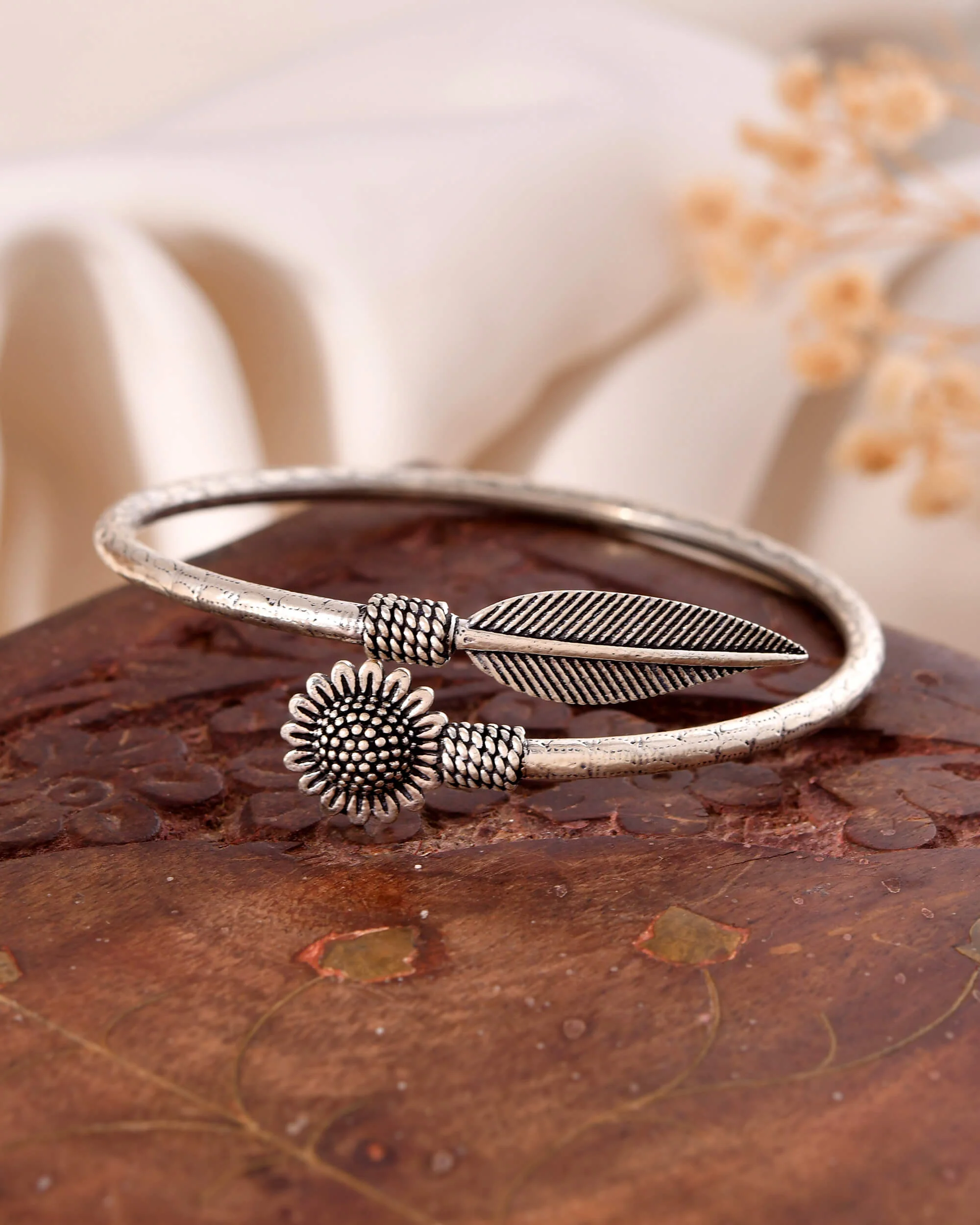 Surya Silver Bangle