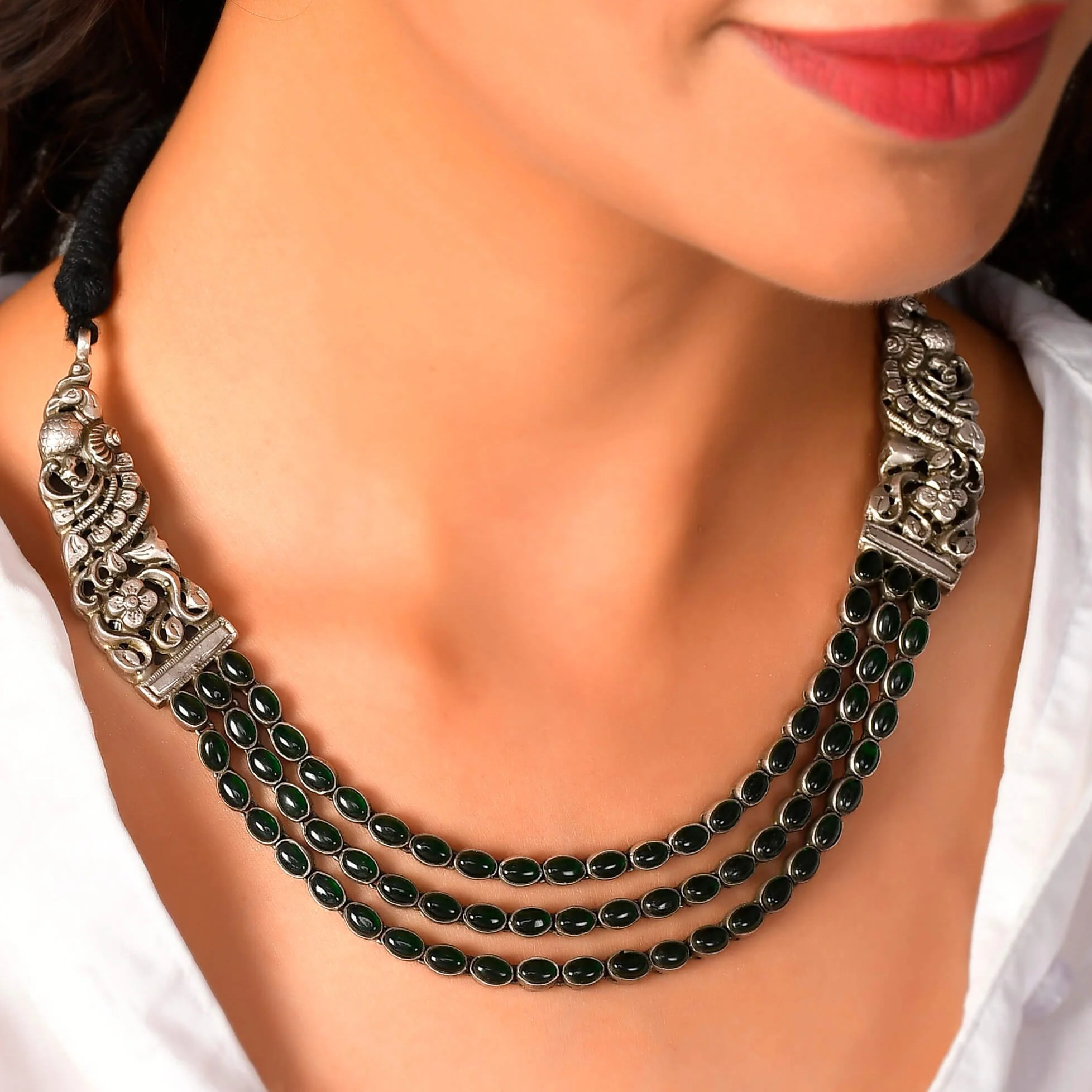 Tirupati silver necklace