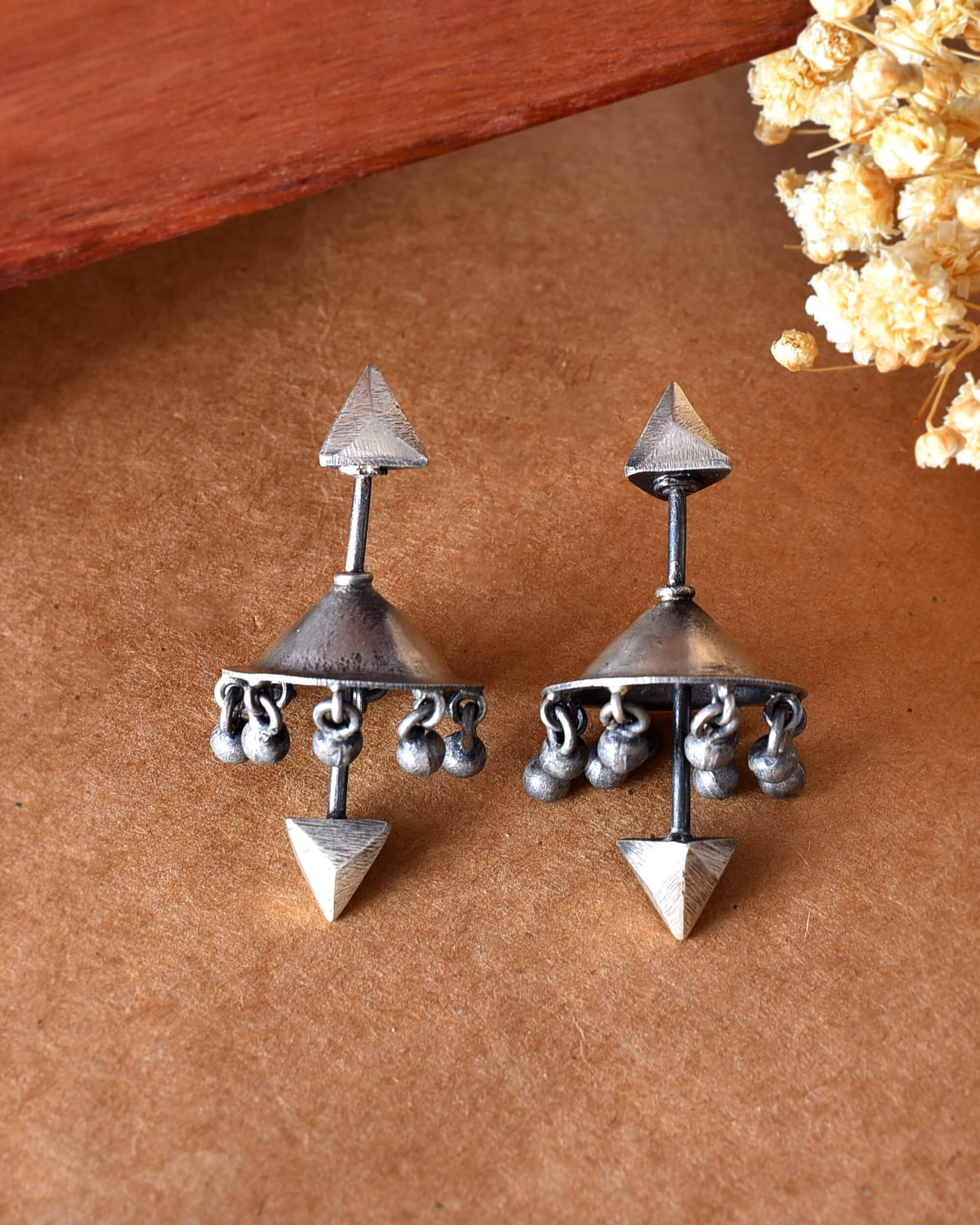 Trishool Silver Eaarrings - Image 3