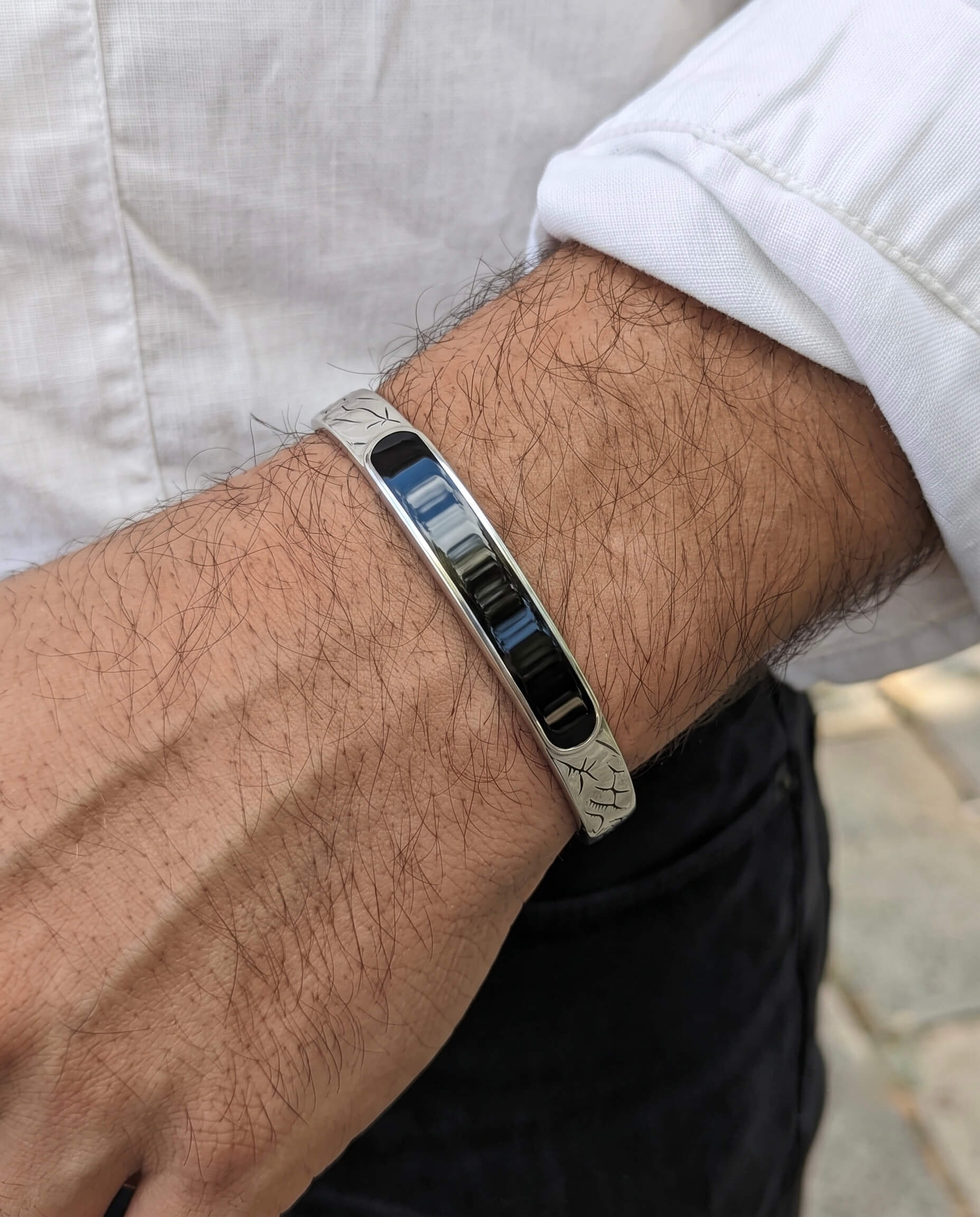 Vikram Silver Bangle - Image 2