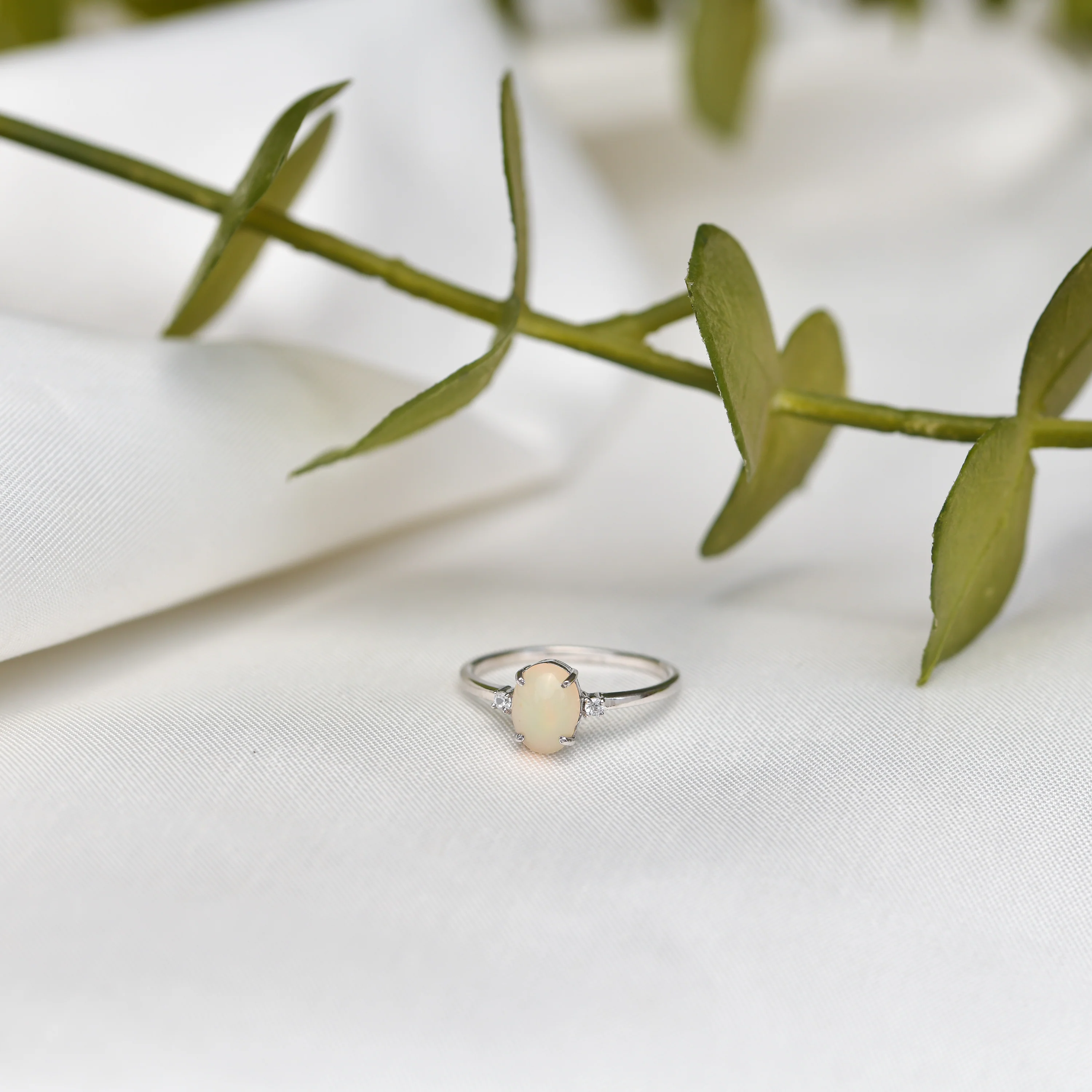 White Opal Ring - Image 3
